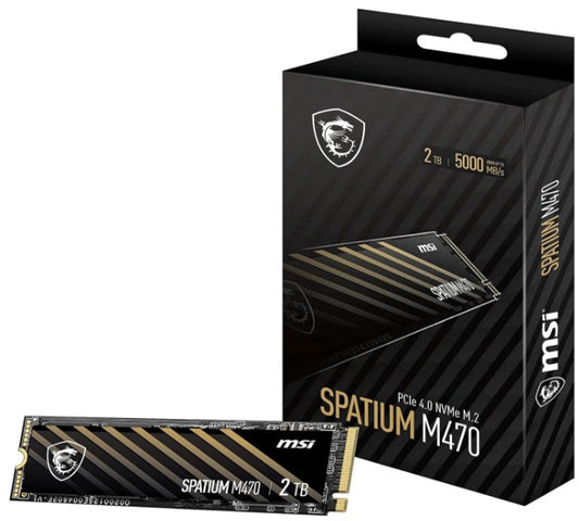 MSI SPATIUM M470 PRO PCIe 4.0 NVMe M.2 2TB SSD, Sequential Read up to 6000MB/s, image 0