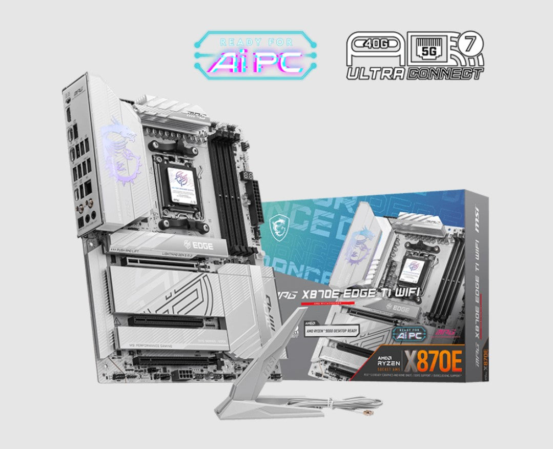 MSI MPG X870EEDGE TI WIFI, AMD AM5 ATX Motherboard 4x DDR5~256GB, 3x PCIe x16, 4 image 0