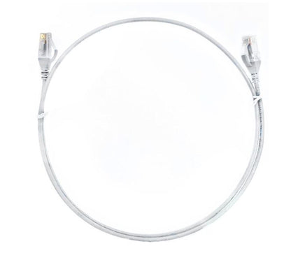 8ware CAT6 Ultra Thin Slim Cable 20m - White Color Premium RJ45 Ethernet Network image 0