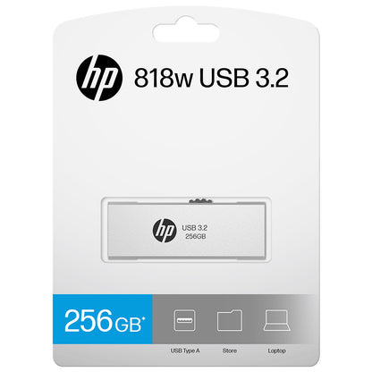 HP x818w 256GB USB3.2 Flash Drive Silver, PCBA 3.2 image 0