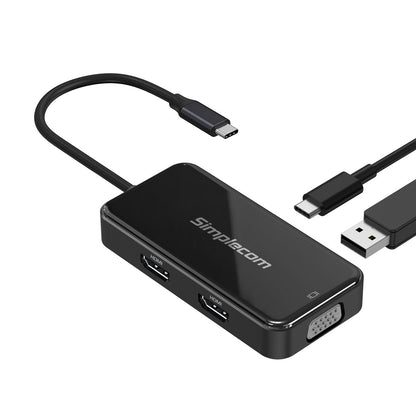 Simplecom DA451 5-in-1 USB-C Multiport Adapter MST Hub with VGA and Dual HDMI image 1