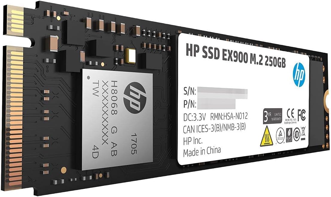 HP EX900 500GB PCIe3.0x4 SSD M.2 SSD 2100MB/s & 1300MB/s  3D NAND Flash image 3