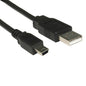 10x 8Ware USB 2.0 Cable 1m A Male to Mini B Black image 0