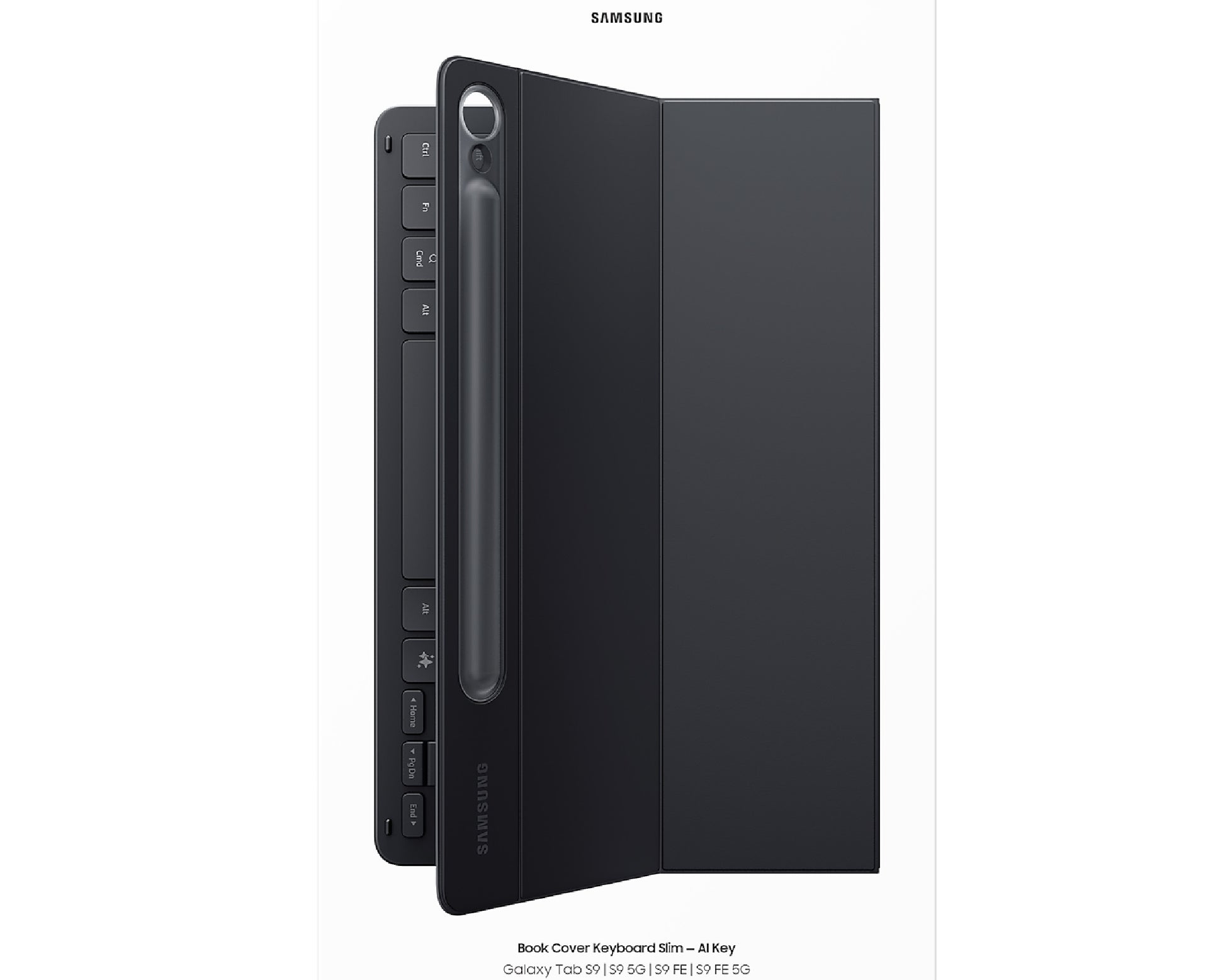Samsung Galaxy Tab S9 Book Cover Keyboard Slim Black - Slim and lightweight, Wir image 3