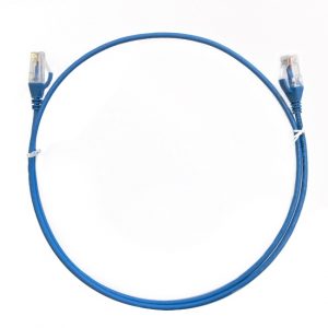 8ware CAT6 Ultra Thin Slim Cable 0.25m / 25cm - Blue Color Premium RJ45 Ethernet