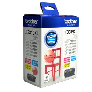 Brother LC-3319XL  Colour Value Pack 1X Cyan 1X Magenta 1X Yellow-MFC-J5330DW/J5730DW/J6530DW/J6730DW/J6930DW - up to 3000 P
