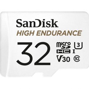 SanDisk High Endurance 32GB microSD 100MB/s 40MB/s 2.5K hrs 4K UHD C10 U3 V30 -40°C to 85°C Heat Freeze Shock Temp Water X-ray Proof SD Adapter >16GB
