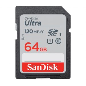 SanDisk Ultra 64GB SDHC SDXC UHS-I Memory Card 120MB/s Full HD Class 10 Speed Shock Proof Temperature Proof Water Proof X-ray Proof Digital Camera