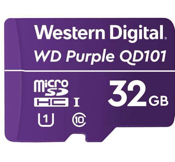 Western Digital WD Purple 32GB MicroSDXC Card 24/7 -25°C to 85°C Weather & Hum