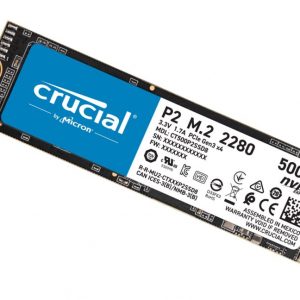 Crucial P2 500GB PCIe NVMe SSD 2300/940 MB/s R/W 150TBW 1.5M hrs MTTF Acronis True Image Cloning Software 5yrs wty ~SNVS/500G CT500P1SSD8