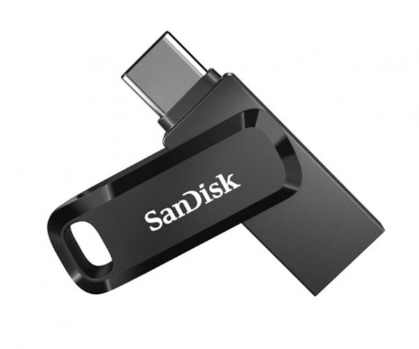 SanDisk 512GB Ultra Dual Drive Go 2-in-1 USB-C & USB-A Flash Drive Memory Stick 150MB/s USB3.1 Type-C Swivel for Android Smartphones Tablets Macs PCs