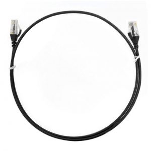 8ware CAT6 Ultra Thin Slim Cable 15m - Black Color Premium RJ45 Ethernet Network