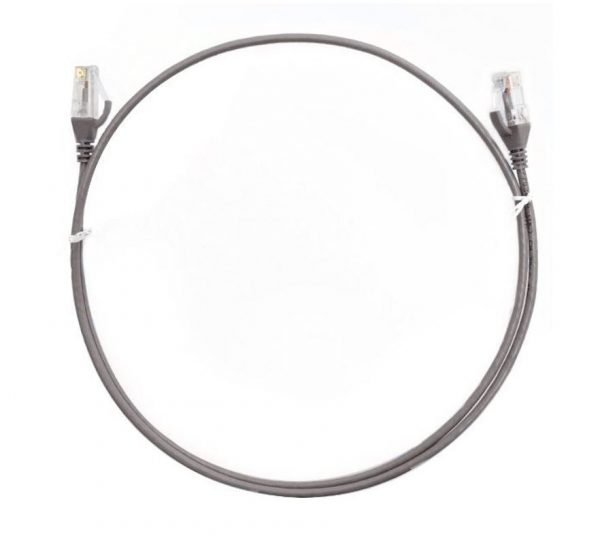8ware CAT6 Ultra Thin Slim Cable 1m - Grey Color Premium RJ45 Ethernet Network L
