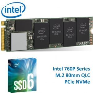 Intel 660P NVMe PCIe M.2 SSD 1TB 3D2 QLC 1800R/1800W MB/s 150K/220K IOPS 1.6M hr