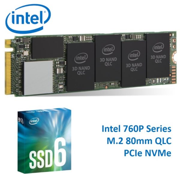 Intel 660P NVMe PCIe M.2 SSD 1TB 3D2 QLC 1800R/1800W MB/s 150K/220K IOPS 1.6M hr