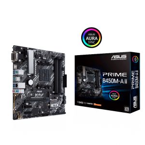 ASUS AMD B450M PRIME B450M-A II (Ryzen AM4) Micro ATX Motherboard with M.2 suppo