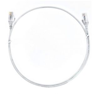 8ware CAT6 Ultra Thin Slim Cable 1m / 100cm - White Color Premium RJ45 Ethernet