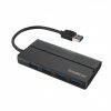 Simplecom CH329 Portable 4 Port USB 3.2 Gen1 (USB 3.0) 5Gbps Hub with Cable Stor