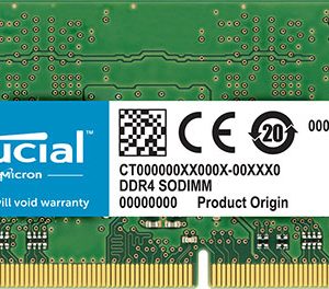 Crucial 16GB (1x16GB) DDR4 SODIMM 3200MHz CL22 1.2V Single Ranked Laptop Laptop