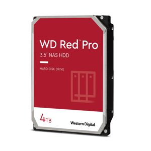 Western Digital WD Red Pro 4TB 3.5' NAS HDD SATA3 7200RPM 256MB Cache 24x7 300TBW ~24-bays NASware 3.0 CMR Tech 5yrs wty