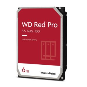 Western Digital WD Red Pro 6TB 3.5' NAS HDD SATA3 7200RPM 256MB Cache 24x7 300TBW ~24-bays NASware 3.0 CMR Tech 5yrs wty