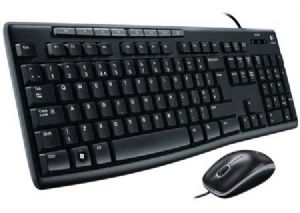 Logitech MK200 USB Media Keyboard and Mouse Combo - 1000dpi USB Full-size Keyboa