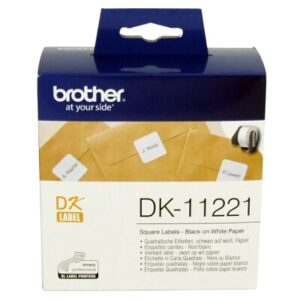 Brother DK-11221 White Square Die-Cut Labels 23mm x 23mm