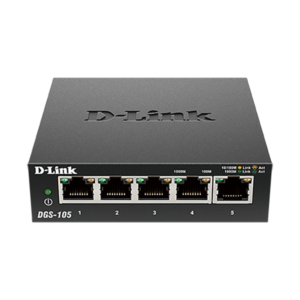 D-Link DGS-105 - 5-Port Gigabit Desktop Switch (Metal Housing)