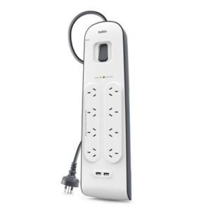 Belkin BSV804AU2M 8 Outlet Surge Board with 2 USB Ports