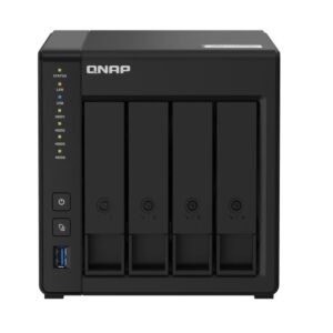 QNAP TS-451D2-2G 4 Bay NAS Intel® Celeron® J4025 dual-core 2.0 GHz processor 2 GB SO-DIMM DDR4 Hot-swappable 2xRJ45 LAN port 4xUSB3.2 HDMI 2.0 2 yrs