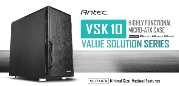 Antec VSK10 mATX Case. 2x USB 3.0 Thermally Advanced Builder's Case. 1x 120mm Fa
