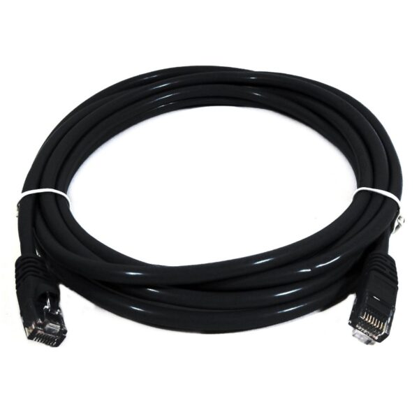 8Ware Cat6a UTP Ethernet Cable 0.5m (50cm) Snagless Black