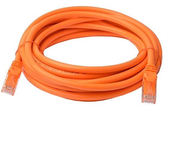 8Ware CAT6A Cable 5m - Orange Color RJ45 Ethernet Network LAN UTP Patch Cord Sna