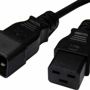 8Ware Power Extension Cable Lead 1m 15A IEC-C19 to IEC-C20 Male to Female for UP