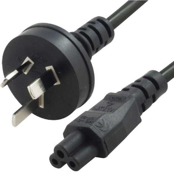 8ware AU Power Lead Cord Cable 1m 3-Pin AU to ICE 320-C5 Cloverleaf Plug Mickey