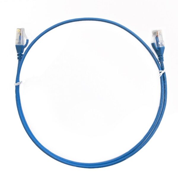 8ware CAT6 Ultra Thin Slim Cable 0.5m / 50cm - Blue Color Premium RJ45 Ethernet