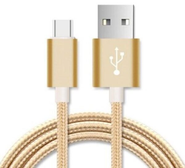 Astrotek 1m Micro USB Data Sync Charger Cable Cord Gold Color for Samsung HTC Mo