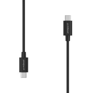 mbeat® Prime 1m USB-C to USB-C 2.0 Charge And Sync Cable High Quality/Fast Charge for Mobile Phone Device Samsung Galaxy Note 8 S8 9 Plus LG Huawei