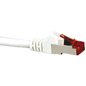 Hypertec CAT6A Shielded Cable 2m White Color 10GbE RJ45 Ethernet Network LAN S/FTP Copper Cord 26AWG LSZH Jacket