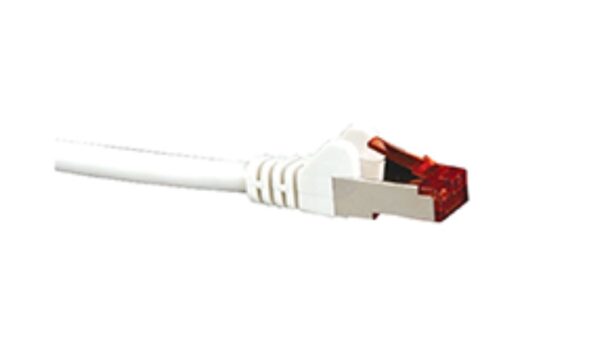Hypertec CAT6A Shielded Cable 2m White Color 10GbE RJ45 Ethernet Network LAN S/FTP Copper Cord 26AWG LSZH Jacket