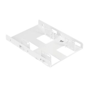 Corsair Dual Corsair 2.5' to 3.5' HDD SSD Mounting Bracket Adapter Rack Dock Tray Hard Drive Bay for Desktop Computer PC Case White