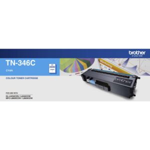 Brother TN-346C Colour Laser Toner- High Yield Cyan- HL-L8250CDN/8350CDW MFC-L8600CDW/L8850CDW - 3500Pages