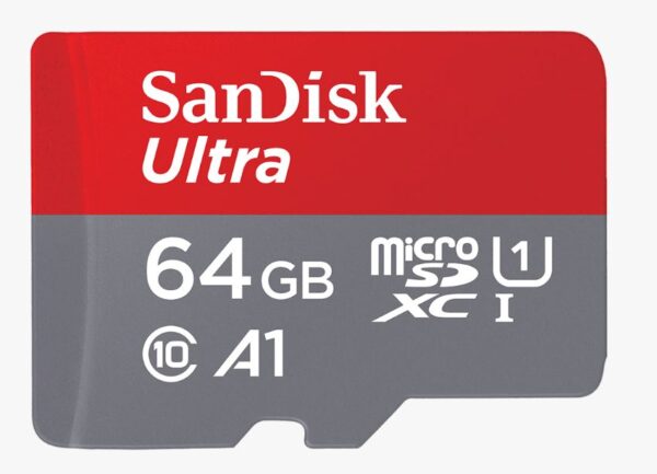 SanDisk Ultra 64GB microSD SDHC SDXC UHS-I Memory Card 120MB/s Full HD Class 10 Speed Google Play Store App for Android Smartphone Tablet