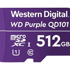 Western Digital WD Purple 512GB MicroSDXC Card 24/7 -25°C to 85°C Weather & Hu