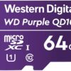 Western Digital WD Purple 64GB MicroSDXC Card 24/7 -25°C to 85°C Weather & Hum