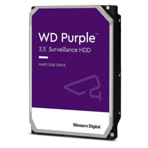 Western Digital WD Purple 2TB 3.5' Surveillance HDD 5400RPM 64MB SATA3 145MB/s 180TBW 24x7 64 Cameras AV NVR DVR 1.5mil MTBF 3yrs