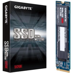 Gigabyte M.2 PCIe NVMe SSD 512GB V2 1700/1550 MB/s 270K/340K IOPS 2280 80mm 1.5M