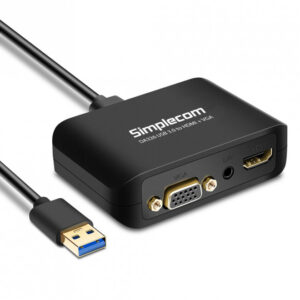 Simplecom DA326 USB 3.0 to HDMI + VGA Video Adapter with 3.5mm Audio Full HD 108