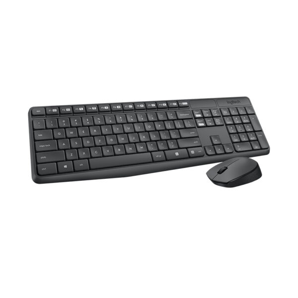 Logitech MK235 Wireless Keyboard and Mouse Combo 2.4GHz Wireless Compact Long Ba