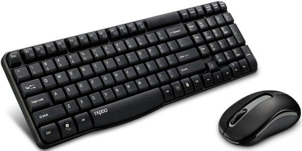 RAPOO X1800S 2.4GHz Wireless Optical Keyboard Mouse Combo Black - 1000DPI Nano R